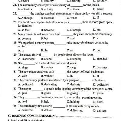 Bài Tập Trắc Nghiệm Tiếng Anh 9 (Có Đáp Án)