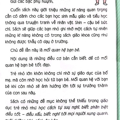 Shin - Cậu Bé Bút Chì - Những Điều Trường Học Không Dạy Ta - Bí Quyết Giữ Gìn Tình Bạn
