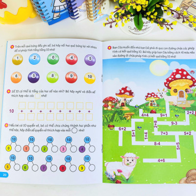 Sách Combo 5 cuốn: Tập tô tập viết và làm quen với toán (Hành trang vào lớp 1)