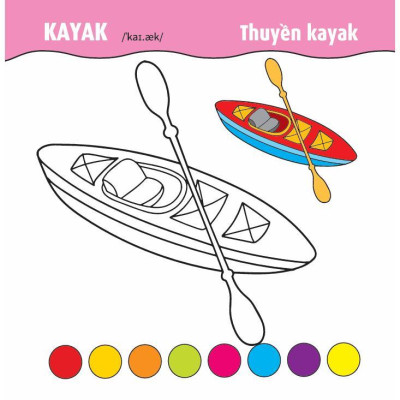 Sách - Tô Màu Phát Triển IQ EQ CQ - Ô Tô - Tàu Thuyền - Máy Bay - Song Ngữ Anh Việt - Tập 1 - Việt Thư