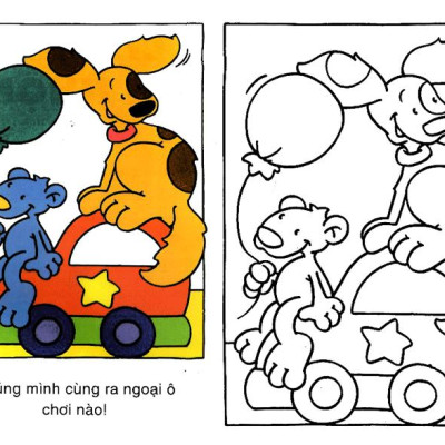 Bộ Sách Tô Màu Theo Lứa Tuổi: Gấu Con Tập Tô Màu + Chú Hề Vui Nhộn - Từ 3-6 Tuổi (Bộ 4 Cuốn)