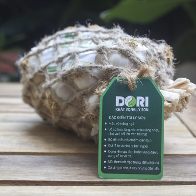 Tỏi Lý Sơn Dori Hữu cơ - Loại tỏi nhiều tép - Túi lưới 250g - Trồng tại đảo Lý Sơn