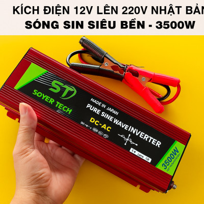 Kích Điện Nhật Bản 3500W Sóng Sin Chuẩn – Dùng Cho Gia Đình, Xe Hơi, Cực Ổn Định, ĐÈN TRANG TRÍ , ĐỒNG HỒ TREO TƯỜNG