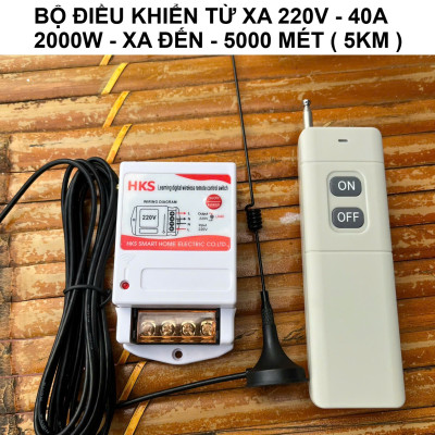 Bộ Điều Khiển Máy Bơm Nước , Điện Đèn Từ Xa 220V – Khiển Xa Từ 1–5KM Công Suất Lớn 40A 3000W Loại Xịn