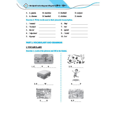 Sách - Global Success - Bài Tập Bổ Trợ Và Nâng Cao Tiếng Anh Lớp 5 - Có Đáp Án - Tập 1 - Minh Thắng