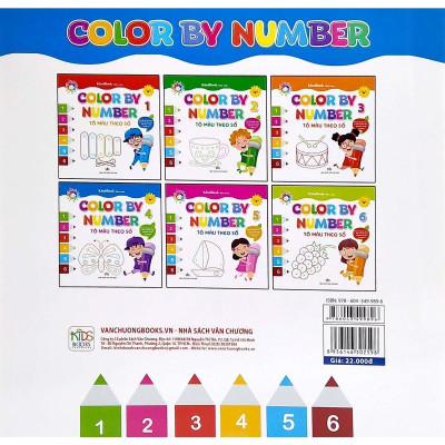 Sách - Color By Number - Tô Màu Theo Số - Tập 4 - Chính Thông Book