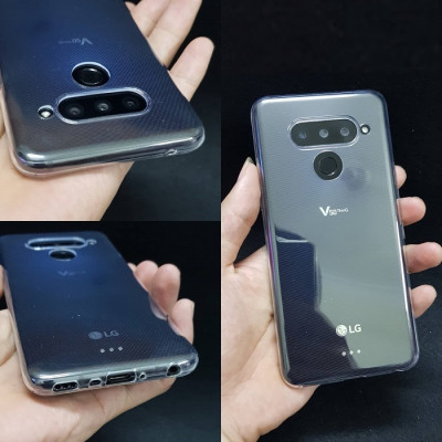 Ốp lưng silicon dẻo trong suốt mỏng 0.6mm cho LG V50 ThinQ hiệu Ultra Thin độ trong tuyệt đối chống trầy xước - Hàng nhập khẩu