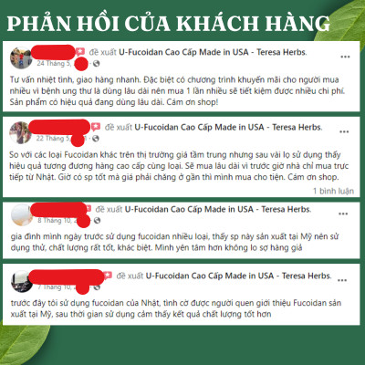 Thực phẩm bảo vệ sức khỏe U-Fucoidan cao cấp  Teresa Herbs U-Fucoidan (Lọ 90 viên)