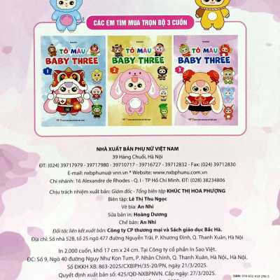 Sách - Tô Màu Baby Three 3