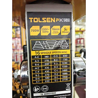 MÁY KHOAN BÀN 16MM, 750W TOLSEN 79654 - HÀNG CHÍNH HÃNG