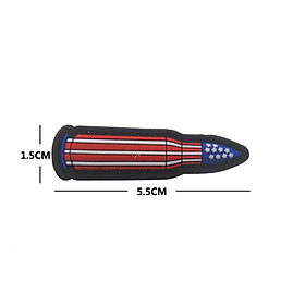 Patch mô hình viên đạn PVC dán quần áo_ba lô_nón