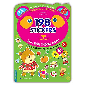 Sách - 198 Sticker Bóc Dán Thông Minh - Phát Triển Khả Năng Tư Duy Toán Học IQ EQ CQ 5 - 6 Tuổi - Tập 3 - Minh Thắng