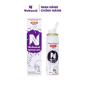(CHÍNH HÃNG) Xịt Mũi Nebusal 0.65 cấp ẩm, giảm Khô mũi, phục hồi tổn thương mũi sau mỗi đợt mũi viêm (50ml)