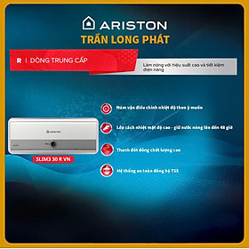 BÌNH NƯỚC NÓNG ARISTON 30 LIT - SLIM3 30R VN - MODEL 2025 - HÀNG CHÍNH HÃNG