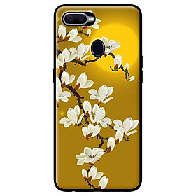 Ốp in cho Oppo F9 Hoa Trắng Nền Vàng - Hàng chính hãng