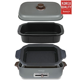 Lẩu nướng điện phủ gốm Ceramic 2 trong 1 Kuvings KMG-200B [4.0L] hàng chính hãng