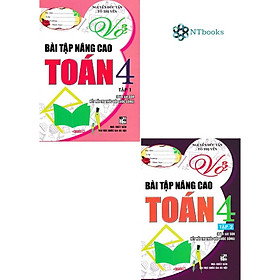 SÁCH - combo vở bài tập nâng cao toán 4 tập 1 + 2 (bám sát sgk kết nối tri thức với cuộc sống) (bộ 2 cuốn)