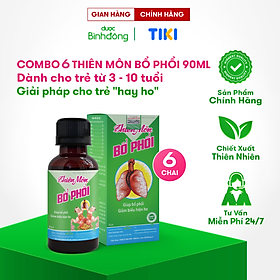 Combo 6 chai Thiên Môn Bổ Phổi Dược Bình Đông Chai 90ml dành cho Trẻ em – Giảm ho, Bổ phổi