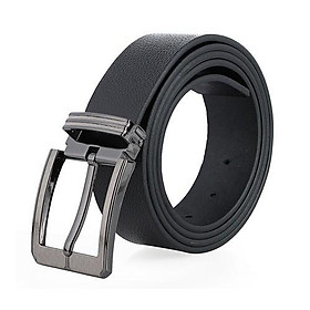 Dây nịt nam Huy Hoàng da bò cỡ lớn 1m4 đầu kim màu đen HC4142