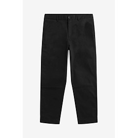 Quần Kaki Nam ROUTINE Cotton Gập Ly Trơn Form Slim Crop - 10S23PCA001 | LASTORE MENSWEAR