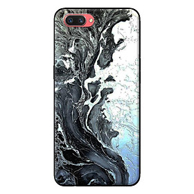 Ốp in cho OPPO A5 Đá Trắng Đen - Hàng chính hãng