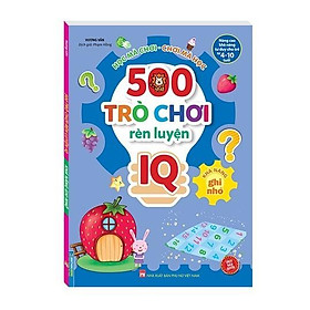 Sách - 500 Trò Chơi Rèn Luyện IQ  Cho Trẻ 4 - 10 Tuổi - Khả Năng Ghi Nhớ - Minh Thắng