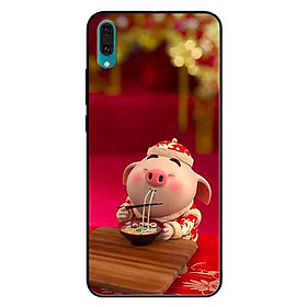 Ốp lưng in cho Huawei Y7 Pro 2019  Mẫu Heo Áo Trắng