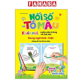 Sách - Nối Số Và Tô Màu - Khám Phá Vườn Côn Trùng Và Bò Sát - Song Ngữ Anh-Việt