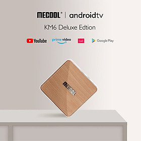 MECOOL KM6 ATV Deluxe Amlogic S905X4 4GB RAM 64GB ROM bluetooth 5.0 5G WiFi6 Android 10.0 TV Box Support Google Assistant 4K Youtube Prime Video AV1 - Hàng nhập khẩu