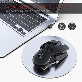 Chuột không dây HXSJ T37 2.4G có thể điều chỉnh Tích hợp pin sạc 500mAh 