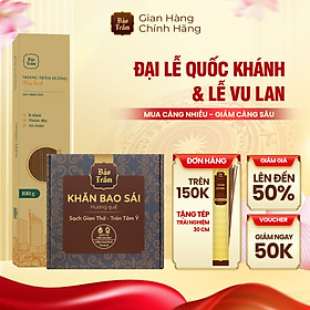 Combo Thanh Tịnh An Gia – Nhang Trầm Hương Máy Lạnh 30cm 100g + Khăn Bao Sái Bảo Trầm