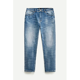 Quần jeans nam trơn ROUTINE Form Slim Premium màu Xanh INDIGO - ROUTINE 10F23DPA012P
