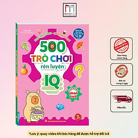 Sách - 500 Trò Chơi Rèn Luyện IQ  Cho Trẻ 4 - 10 Tuổi - Khả Năng Phân Tích - Minh Thắng