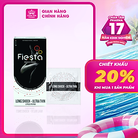 [Chính Hãng] Bao Cao Su Fiesta Long Shock UltraThin Hộp 12 cái - Siêu Mỏng, Siêu Lâu