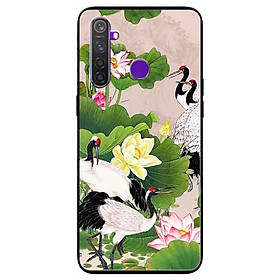 Ốp lưng in cho Realme 5 Pro/ Realme Q Mẫu Sen Và Hạc