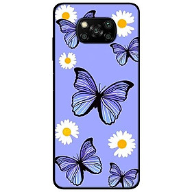 Ốp lưng dành cho Xiaomi Poco X3 mẫu Bướm Và Hoạ Cúc