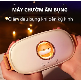 Máy massage chườm ấm bụng .đai massage chườm nóng bụng giảm đau mỏi