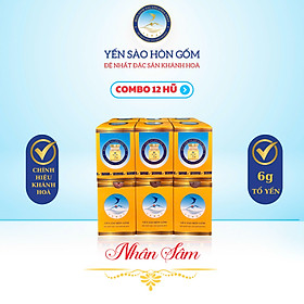 [Combo 12 Hũ] Tổ Yến Sào Chưng Nhân Sâm - Yến Sào Hòn Gốm Chính Hiệu Khánh Hoà - HGK NEST 