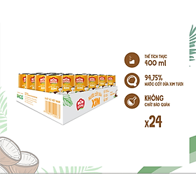 Khay 24 lon Nước cốt dừa MomCooks 400ml/lon 