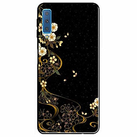 Ốp lưng dành cho Samsung A7 2018 mẫu Hoa Văn Hoa Trắng