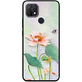 Ốp lưng cho Oppo A15 - A15s - Oppo A35 4G - A17 - A17K - Oppo A57 - A95 5G - Tranh Sen Trắng - Hàng Chính Hãng