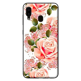 Ốp lưng in cho Samsung Galaxy A20 mẫu Hoa Hồng Nhạt - Hàng chính hãng