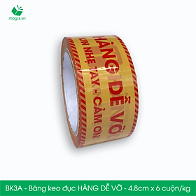 BK3A - Băng keo đục HÀNG DỄ VỠ - Băng dính NIÊM PHONG - 3 cuộn