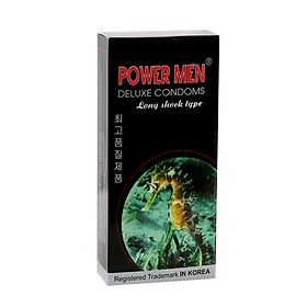 Bao Cao Su Cá Ngựa Đen Power Men Shock Type (H12) - Kéo Dài Quan Hệ - Có Gai Kích Thích - Che Tên Sản Phẩm