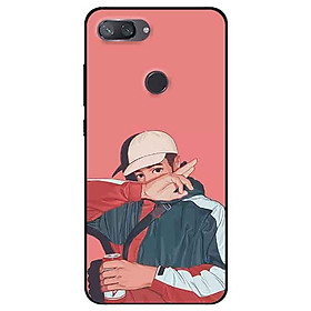 Ốp lưng in cho Xiaomi Mi 8 Lite Mẫu Cô Gái Tóc Ngắn
