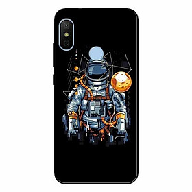 Ốp lưng in cho Xiaomi Redmi Note 6 Pro Phi Hành Gia Mặt Trăng