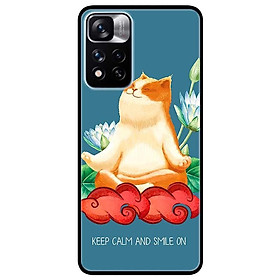 Ốp lưng dành cho Xiaomi Redmi Note 11 Pro 5G ( Bản Nội Địa ) mẫu Mèo Thiền Trên Sen