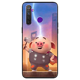 Ốp lưng in cho Realme 5 Mẫu Heo Tho