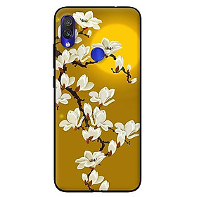 Ốp in cho 	Xiaomi Redmi Note 7 Hoa Trắng Nền Vàng - Hàng chính hãng