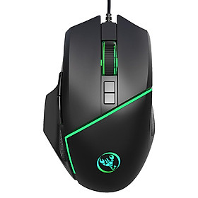 Chuột chơi game có dây HXSJ A876 USB đầy màu sắc  với 4 DPI có thể điều chỉnh cho máy tính xách tay PC